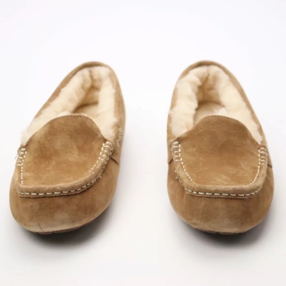 UGG Ansley Chestnut Suede Sheepskin Mocassins 🐑♥️ - Picture 2 of 6